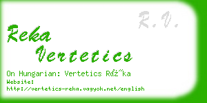 reka vertetics business card